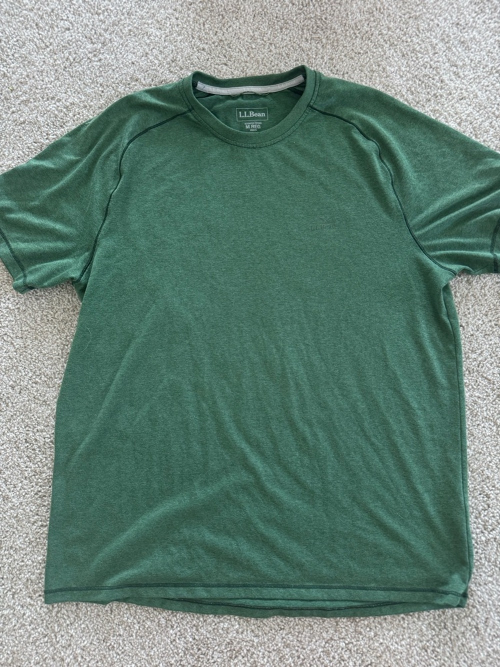 L.L. Bean Men’s Forest Green Short-Sleeve Crew Tee